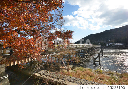 Tourists visit Togetsukyo in Kyoto, Japan 13222190