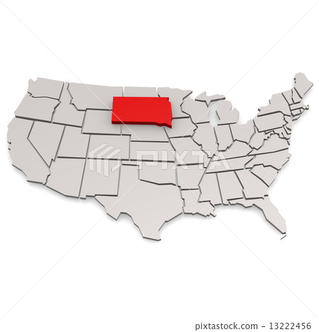 South Dakota map 13222456