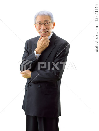 Romance gray male businessman with white back suit suits 13223146