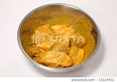 Homemade chicken tika under preparation 13224452