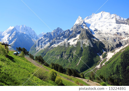 Caucasus mountains Dombai 13224891
