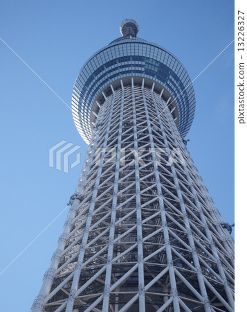 東京天空樹作為世界第一無線電塔。 13226327