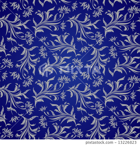 Seamless blue floral background Seamless blue floral background 13226823