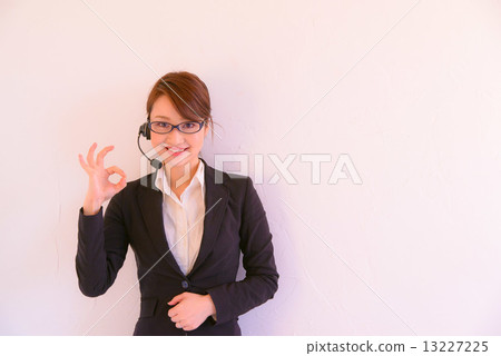 OK sign business woman OK sign business woman 13227225