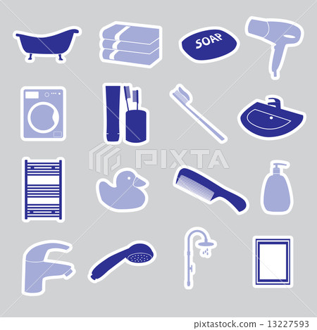 bathroom stickers set eps10 bathroom stickers set eps10 13227593
