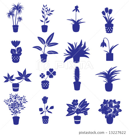 home houseplants and flowers in pot eps10 home houseplants and flowers in pot eps10 13227622