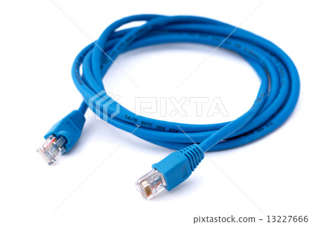 Blue network cable with jack 13227666