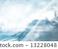 Hi-tech blue abstract background 13228048