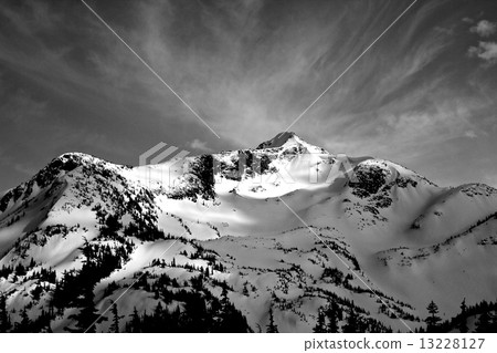 snow mountain, snowy mountain, british colombia 13228127