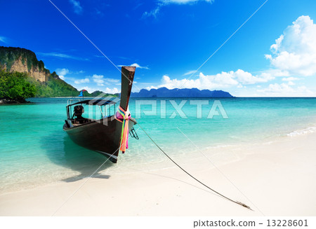 long boat and poda island in Thailand 13228601