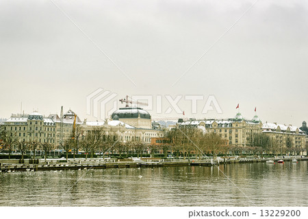 Zurich city center winter view 13229200