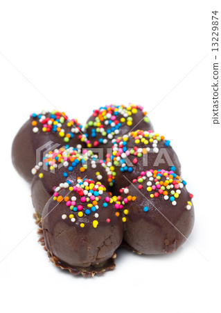 Chocolate Ball Isolated on White. Chocolate Ball Isolated on White. 13229874