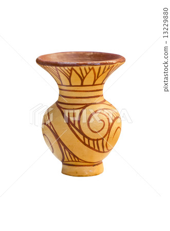Clay Vase Isolated on White. 13229880