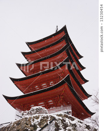 雪域景觀宮島五層塔 13230454