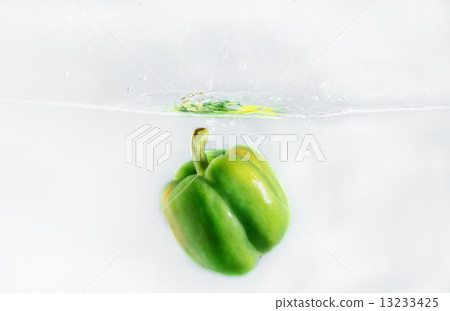 The colorful capsicum or bellpepper in the water 13233425