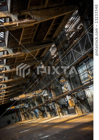 Dark industrial interior 13233548