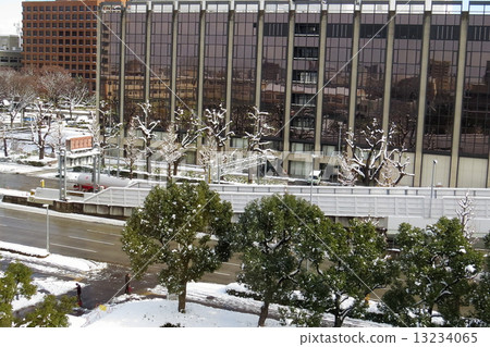 市中心的雪 13234065