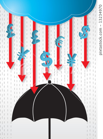 Money rains drop conceptual vector. Money rains drop conceptual vector. 13234970