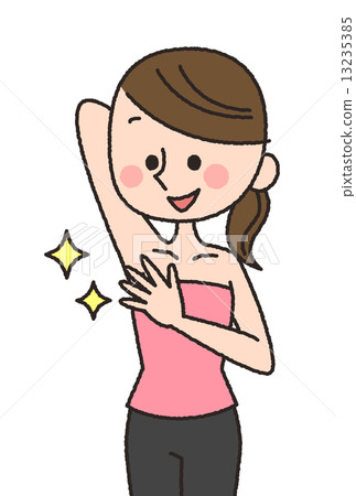 Stock Illustration: armpit, hairloss, hair removal