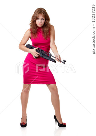 Sexy Action Girl with gun Sexy Action Girl with gun 13237239