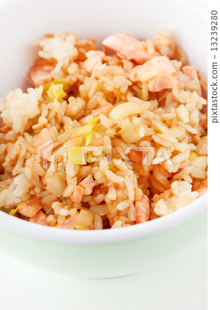 rice with salmon rice with salmon 13239280