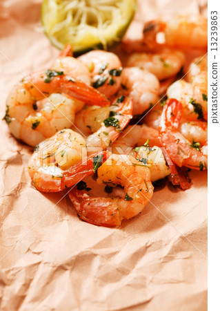 shrimps with lime and parsley shrimps with lime and parsley 13239863