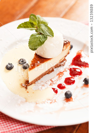 cheesecake with ice cream cheesecake with ice cream 13239889