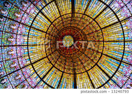 Stained glass of the Catalan music festival 13240793