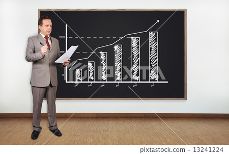 businessman and graph businessman and graph 13241224
