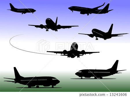 Landing  airplane vector illustration 13241606