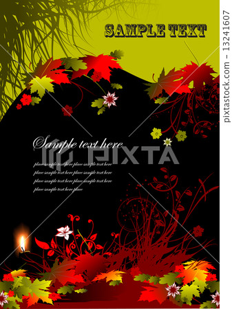 Autumnal leaf background, vector illustration 13241607