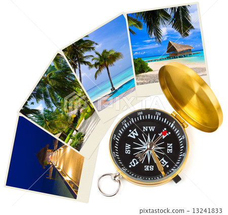Beach maldives images and compass Beach maldives images and compass 13241833