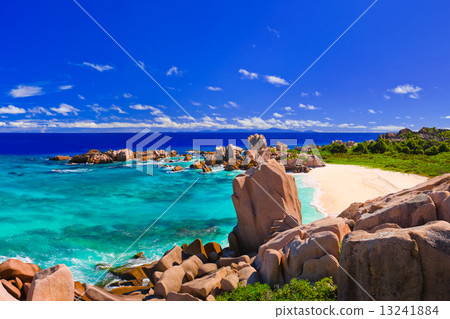 Tropical beach at Seychelles 13241884