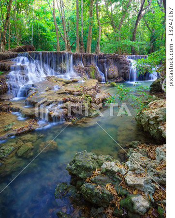 Deep forest Waterfall in Kanchanaburi, Thailand 13242167