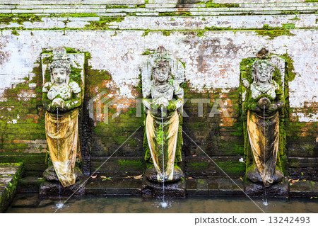Fountains at Goa Gajah Temple, Ubud, Bali, Indonesia. 13242493