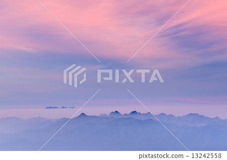 Morning Mist at Tropical Mountain Range at sunrise, Chiangmai,Thailand 13242558