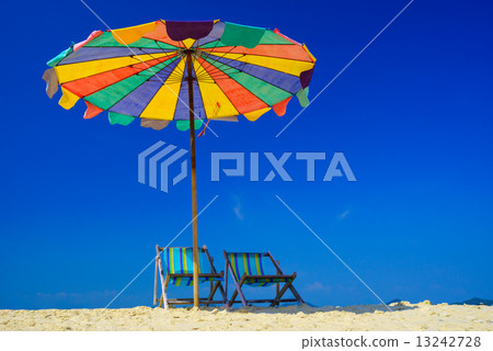 Beach chair on koh Khai island, Krabi, Thailand Beach chair on koh Khai island, Krabi, Thailand 13242728