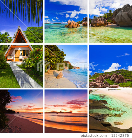 Collage of summer beach images 13242876