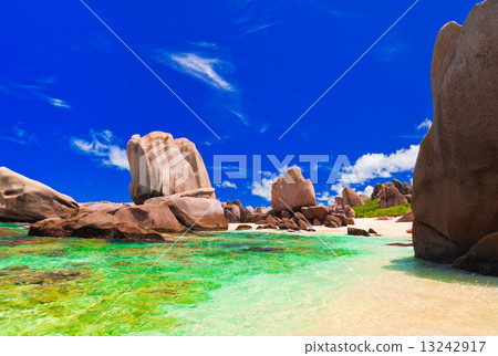 Tropical beach at Seychelles 13242917
