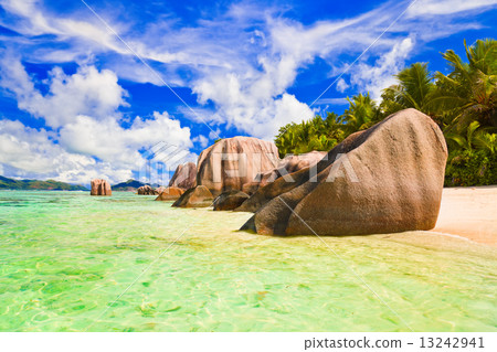 Beach Source d'Argent at Seychelles Beach Source d'Argent at Seychelles 13242941