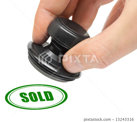 Hand and rubber stamp Sold Hand and rubber stamp Sold 13243316