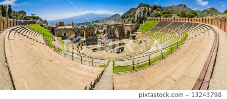 The ancient theatre in Taormina The ancient theatre in Taormina 13243798
