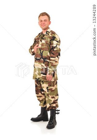 man in camouflage 13244289