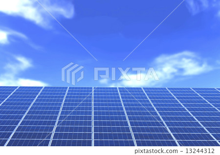 Solar panel and blue sky Solar panel and blue sky 13244312