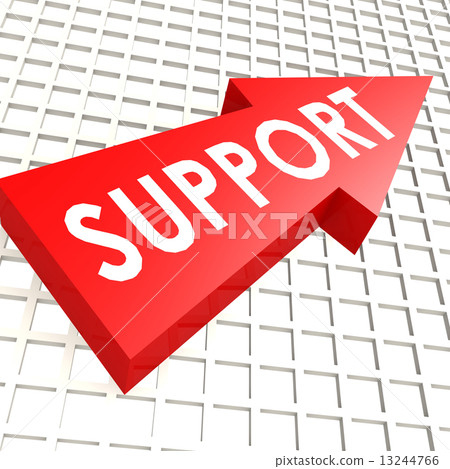 Support arrow with graph background Support arrow with graph background 13244766