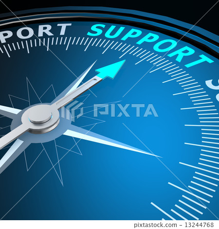 Support word on compass Support word on compass 13244768