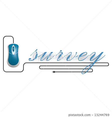 Survey word with computer mouse 13244769