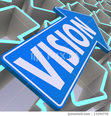 Vision blue arrow Vision blue arrow 13244776