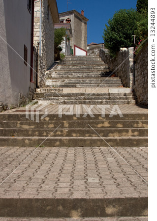 Stone steps street in Vrsar 13244893