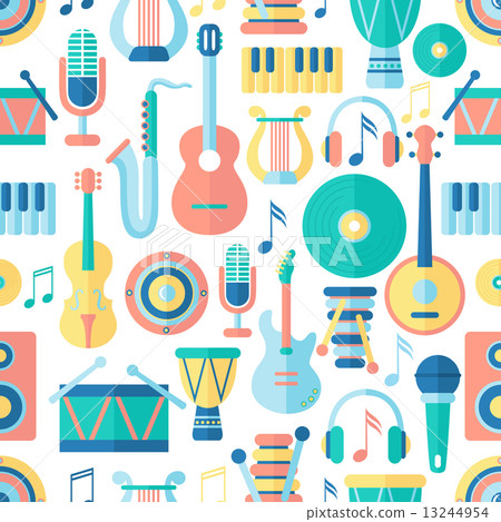 Seamless musical pattern 13244954